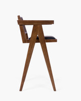 Lillian Barstool - Walnut With Black Seat, 75Cm
