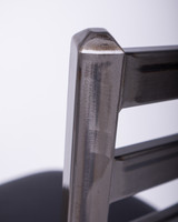 Mitchell Barstool - Raw Metal Varnish, Black Seat - 65Cm