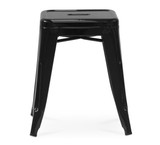 Tolix Replica Bar Stool - Black, 45Cm