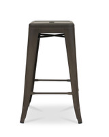 Tolix Replica Bar Stool - Matt Bronze, 65Cm