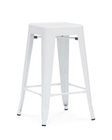 Tolix Replica Bar Stool - White, 65Cm