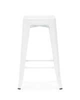 Tolix Replica Bar Stool - White, 65Cm