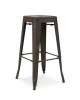 Tolix Replica Bar Stool - Matt Bronze, 75Cm