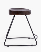 Trevor Wooden Bar Stool - Black, 45Cm
