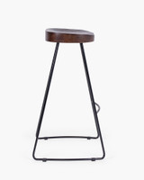 Trevor Wooden Bar Stool - Black, 75Cm