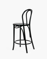 Twist Bentwood Bar Stool - Black, 65Cm