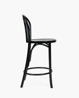 Twist Bentwood Bar Stool - Black, 65Cm