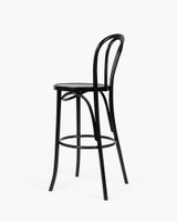 Twist Bentwood Bar Stool - Black, 75Cm