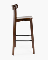 Icho Bar Stool - Walnut, 75Cm