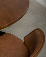 Clive Bar Stool - Dark Wood Back - Chestnut, 65Cm