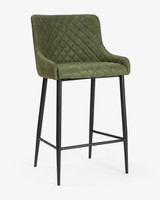 Brian Bar Stool - Forest Green, 65Cm