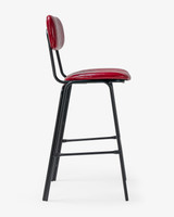 Barry Bar Stool - Burgundy, 75Cm