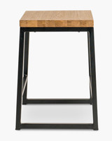 Jerry Bar Stool - Black - Natural Wood, 45Cm