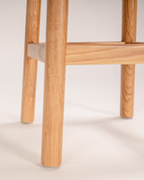 Curve Barstool - Natural Oak, White 65cm