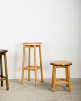 Curve Barstool - Natural Oak, White 75cm