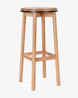Curve Barstool - Natural Oak, Black 75cm