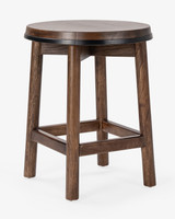 Curve Barstool - Dark Oak, Black 45cm