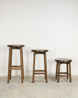 Curve Barstool - Dark Oak, Black 45cm