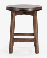 Curve Barstool - Dark Oak, Black 45cm
