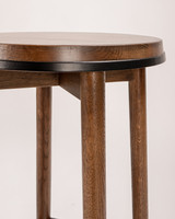 Curve Barstool - Dark Oak, Black 45cm