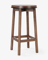 Curve Barstool - Dark Oak, Black 65cm