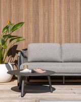 Arc Outdoor Coffee Table - 80Cm Dia, Charcoal