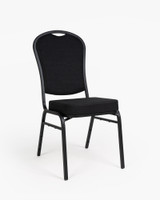 Banquet Chair - Black Frame, Black Fabric