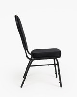 Banquet Chair - Black Frame, Black Fabric