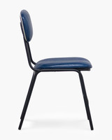 Barry Chair - Blue / White Piping