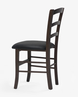 Como Chair - Walnut, Black Upholstered Seat