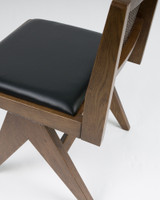 Lillian Chair - Walnut, Black Seat