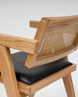 Lillian Armchair - Natural, Black Seat