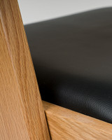 Lillian Armchair - Natural, Black Seat