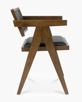 Lillian Armchair - Walnut, Black Seat