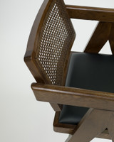 Lillian Armchair - Walnut, Black Seat
