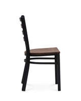 Mitchell Chair - Matt Black, Wooden Seat