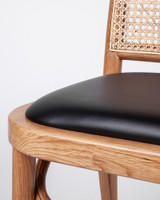 Selma Chair - Natural, Black Seat