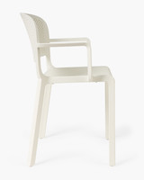 Dome 266 Armchair - White, perforated