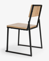 Baxter Chair - Matt Black, Natural Wood