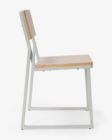 Baxter Chair - White, Natural Wood