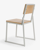 Baxter Chair - White, Natural Wood