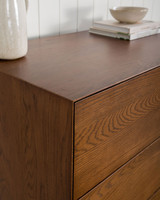 Sawyer Four Drawer Tallboy, Dark Oak