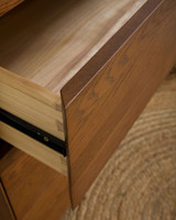 Sawyer Four Drawer Tallboy, Dark Oak