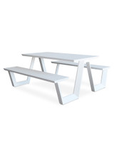 Tahoe Outdoor Picnic Table - 160X83Cm, White