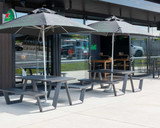 Cintesi Tahoe Outdoor Picnic Table - 200X83Cm, Charcoal 