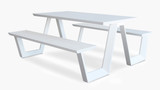Tahoe Outdoor Picnic Table - 200X83Cm, White