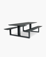 Theodore Outdoor Picnic Table - 240X79Cm, Charcoal
