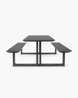 Theodore Outdoor Picnic Table - 200X79Cm, Charcoal