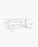 Theodore Outdoor Picnic Table - 200X79Cm, White