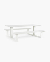 Theodore Outdoor Picnic Table - 200X79Cm, White